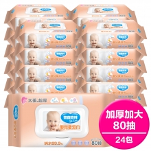 嬰兒純水柔濕巾加厚加大加蓋80抽x24包/箱_1050012-24