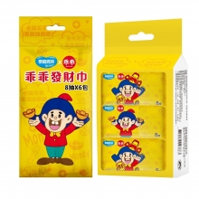 【箱購】乖乖發財巾迷你包純水濕巾8抽*6入X36袋_104213-36