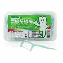 扁線薄荷牙線棒200支x24盒/組_208104-24