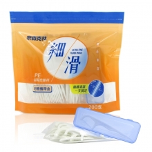 【箱購】細滑牙線棒200支(附攜帶盒)x24袋_208517-24